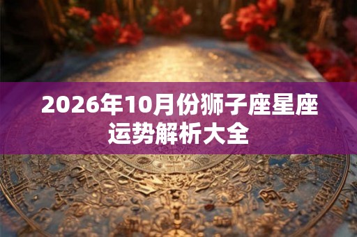 2026年10月份狮子座星座运势解析大全