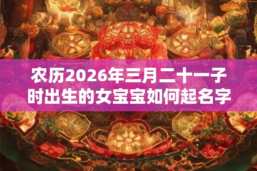农历2026年三月二十一子时出生的女宝宝如何起名字，五行属什么