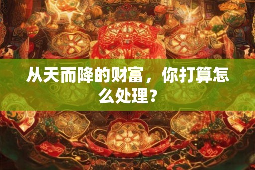 从天而降的财富，你打算怎么处理？