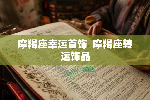 摩羯座幸运首饰  摩羯座转运饰品