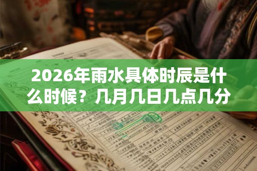 2026年雨水具体时辰是什么时候?几月几日几点几分几秒? 2026年雨水具体时辰是什么时候?几月几日几点几分几秒?