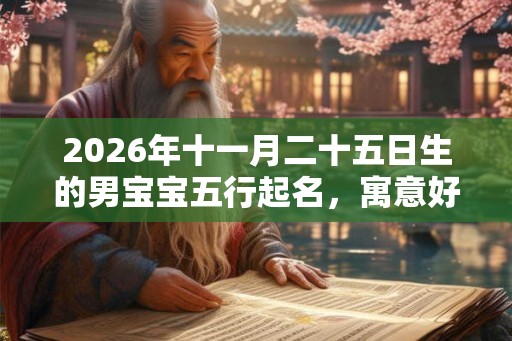 2026年十一月二十五日生的男宝宝五行起名，寓意好的名字推荐