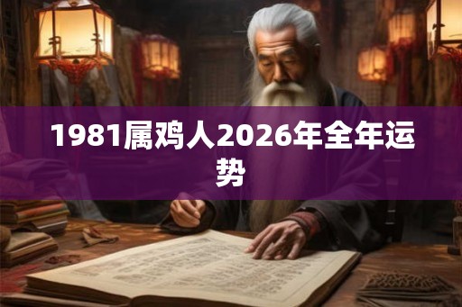 1981属鸡人2026年全年运势 1981属鸡人2026年全年运势