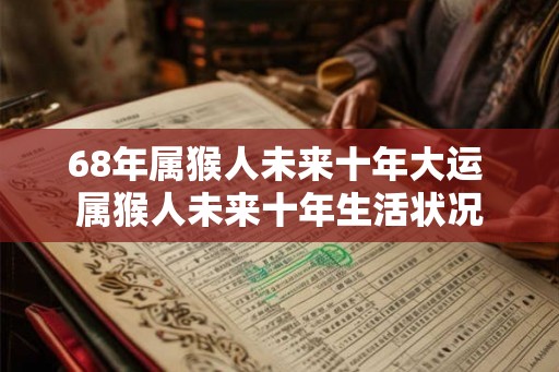 68年属猴人未来十年大运 属猴人未来十年生活状况