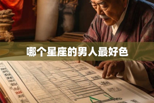 哪个星座的男人最好色