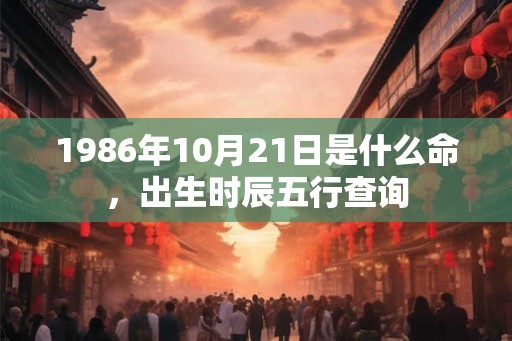 1986年10月21日是什么命，出生时辰五行查询