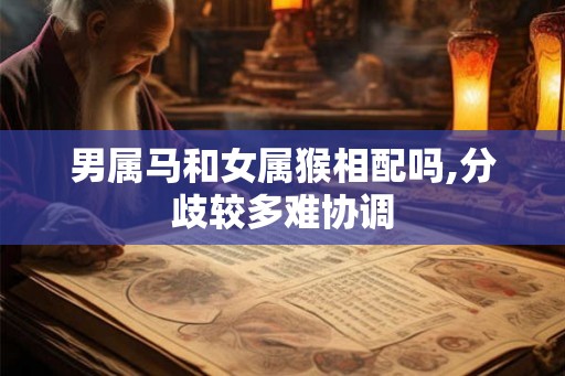 男属马和女属猴相配吗,分歧较多难协调