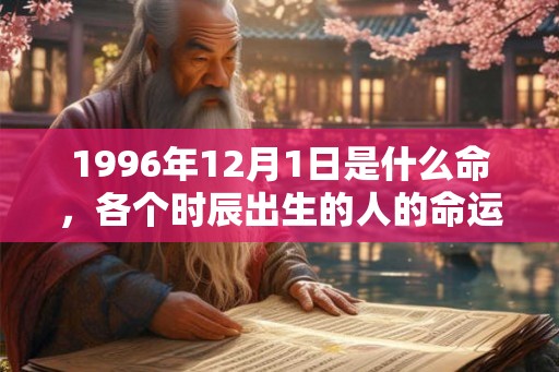 1996年12月1日是什么命,各个时辰出生的人的命运 1996年12月1日是什么命,各个时辰出生的人的命运