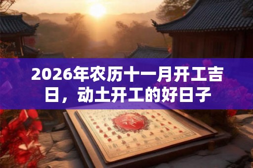 2026年农历十一月开工吉日，动土开工的好日子