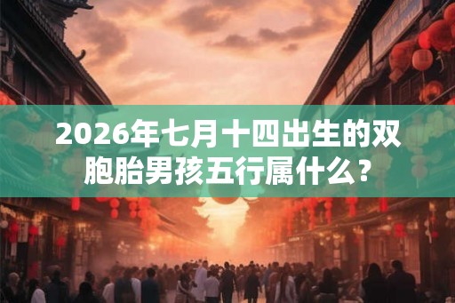 2026年七月十四出生的双胞胎男孩五行属什么？