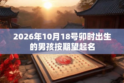 2026年10月18号卯时出生的男孩按期望起名