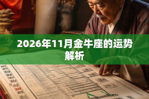 2026年11月金牛座的运势解析