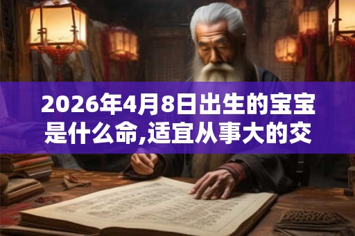2026年4月8日出生的宝宝是什么命,适宜从事大的交易