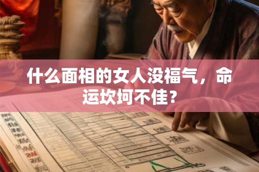 什么面相的女人没福气，命运坎坷不佳？