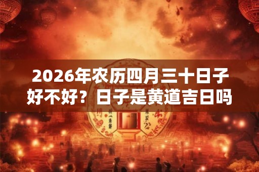 2026年农历四月三十日子好不好？日子是黄道吉日吗？
