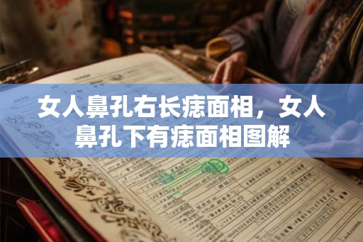女人鼻孔右长痣面相，女人鼻孔下有痣面相图解