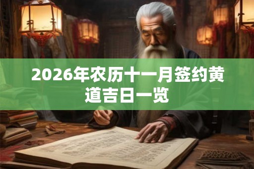 2026年农历十一月签约黄道吉日一览 2026年农历十一月签约黄道吉日一览