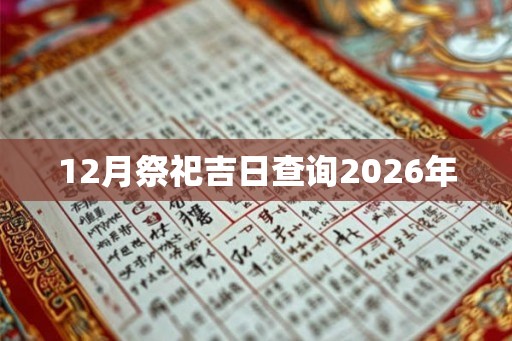 12月祭祀吉日查询2026年