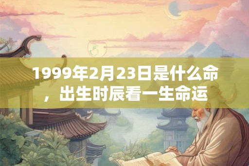 1999年2月23日是什么命，出生时辰看一生命运