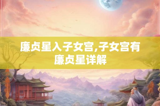 廉贞星入子女宫,子女宫有廉贞星详解