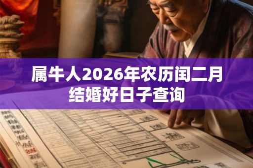 属牛人2026年农历闰二月结婚好日子查询