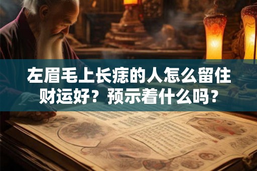 左眉毛上长痣的人怎么留住财运好?预示着什么吗? 左眉毛上长痣的人怎么留住财运好?预示着什么吗?