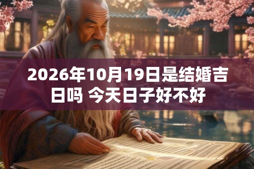 2026年10月19日是结婚吉日吗 今天日子好不好