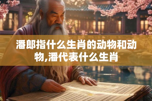 潘郎指什么生肖的动物和动物,潘代表什么生肖 潘郎指什么生肖的动物和动物,潘代表什么生肖