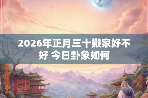 2026年正月三十搬家好不好 今日卦象如何
