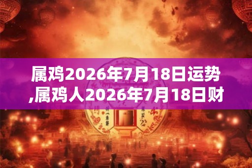 属鸡2026年7月18日运势,属鸡人2026年7月18日财运,生肖鸡2026年7月18日运势 属鸡2026年7月18日运势,属鸡人2026年7月18日财运,生肖鸡2026年7月18日运势
