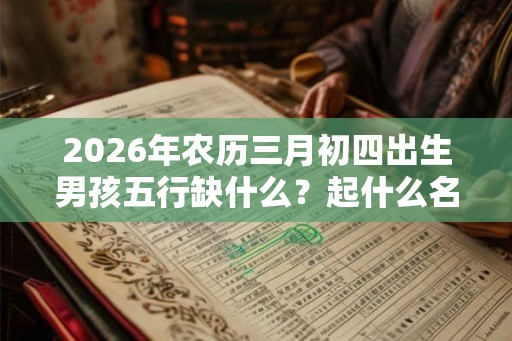 2026年农历三月初四出生男孩五行缺什么？起什么名字？