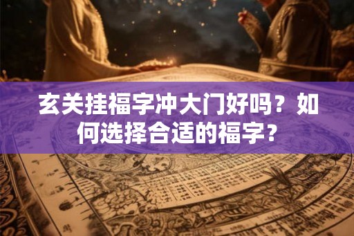 玄关挂福字冲大门好吗？如何选择合适的福字？
