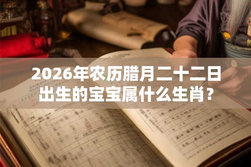 2026年农历腊月二十二日出生的宝宝属什么生肖？