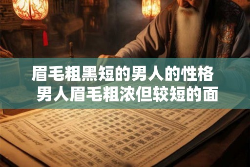 眉毛粗黑短的男人的性格  男人眉毛粗浓但较短的面相