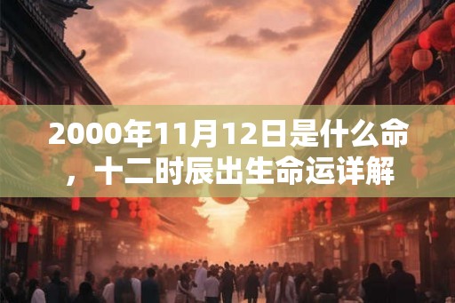 2000年11月12日是什么命，十二时辰出生命运详解