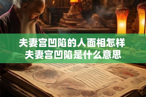 夫妻宫凹陷的人面相怎样 夫妻宫凹陷是什么意思