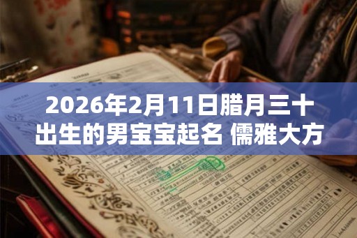 2026年2月11日腊月三十出生的男宝宝起名 儒雅大方