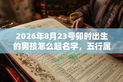2026年8月23号卯时出生的男孩怎么起名字,五行属什么 2026年8月23号卯时出生的男孩怎么起名字,五行属什么