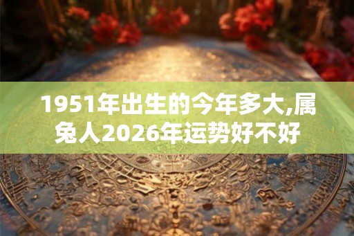 1951年出生的今年多大,属兔人2026年运势好不好