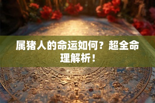 属猪人的命运如何?超全命理解析! 属猪人的命运如何?超全命理解析!