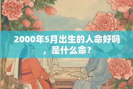 2000年5月出生的人命好吗，是什么命？