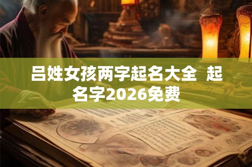 吕姓女孩两字起名大全  起名字2026免费