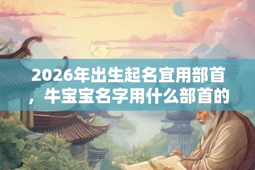 2026年出生起名宜用部首，牛宝宝名字用什么部首的字好？