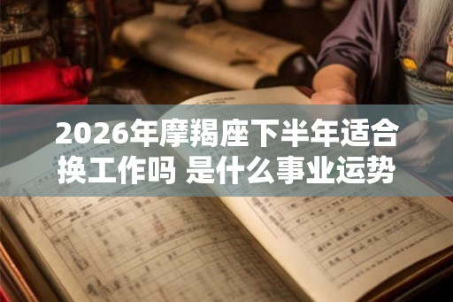2026年摩羯座下半年适合换工作吗 是什么事业运势