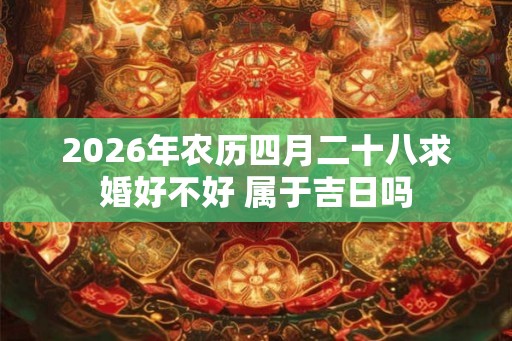 2026年农历四月二十八求婚好不好 属于吉日吗