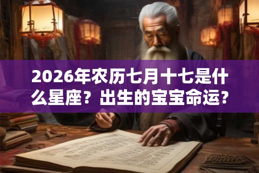 2026年农历七月十七是什么星座？出生的宝宝命运？