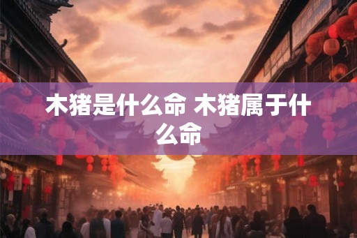 木猪是什么命 木猪属于什么命