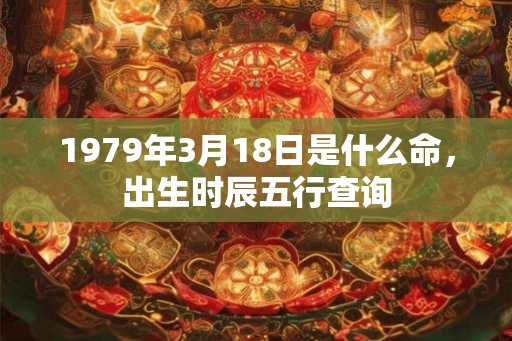 1979年3月18日是什么命，出生时辰五行查询