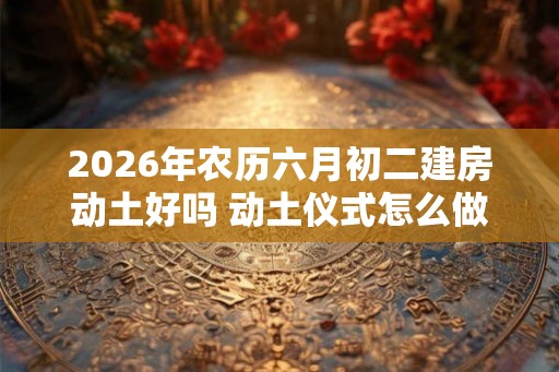 2026年农历六月初二建房动土好吗 动土仪式怎么做