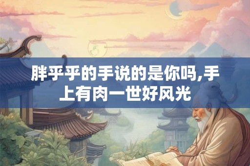 胖乎乎的手说的是你吗,手上有肉一世好风光